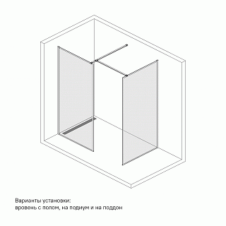 Душевая перегородка Walk In, хром 110x195, Slide, IDDIS, SLI8CS1i23