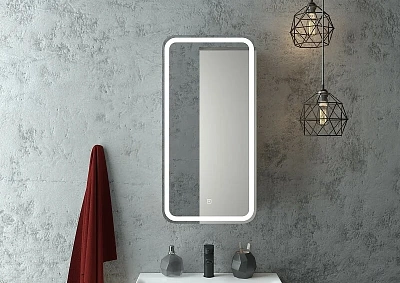 Зеркало-шкаф 40 "ELLIOTT-40х80" Правый с LED подсветкой и сенсорным выключателем Континент