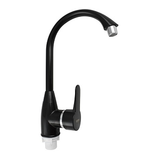 BRIMIX - Смеситель кухонный , шаровый АБС пластик черный (код: 465)