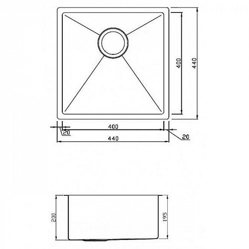 Кухонная мойка Seaman Eco Marino SME-440 Gun (PVD)