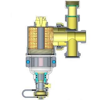 Сепаратор шлама, магнитный, с прозрачной камерой, с универсальным Т-образным соединением 3/4" (T5G20-1) GAOBO