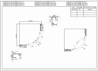 ДУШЕВОЙ УГОЛОК CEZARES GIUBILEO-R-2-80-SCORREVOLE-C-G