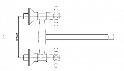 Смеситель настенный DOM хром керам. ARGO 052  37993 