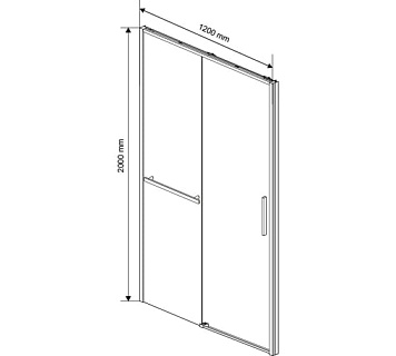 Дверь для душа VINCEA Slim Soft 1,2 м черный/прозрачное 6мм Easy Clean VDS-1SS120CLB