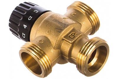 Клапан термостатический смесительный для систем отпления и ГВС G 1"НР 30-65С (SVM-0125-186525) STOUT