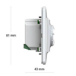 Терморегулятор Terneo ROL, в подрозетник, воздух 0-35°C, AC230V, 16A, DS Electronics