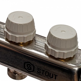 Коллектор 6-вых. нерж.ст. с расходомер. (SMS 0907 000006) STOUT