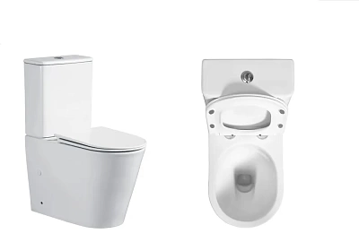 Унитаз-компакт Cerutti SPA "PIERA Tornado" безободковый сид.дюропл. м/лифт CT10560