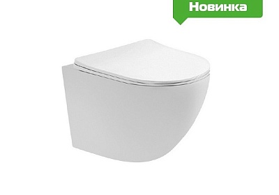 Унитаз подвесной AQUATEK ЕВРОПА безободковый сид.slim с м/л  AQ1900T-00 смыв TORNADO