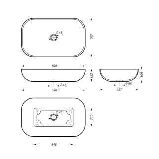 Умывальник накладной "INFINITY-60" (Самара)