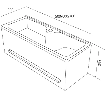 Панель с раковиной Tiny S 60 (У84220) 1marka