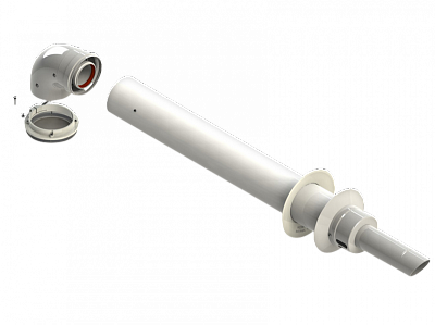 Коаксиальный дымоход с защитой от замерзания 60/100 мм.(3.018210)