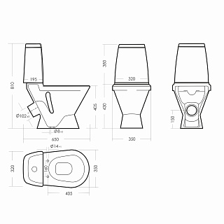 Унитаз-компакт "Кама" (комфорт) сид.термопл. м/лифт  Самара 