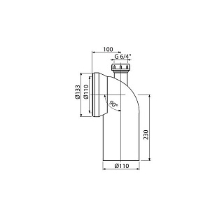 Фановая труба 110х90 с присоединением 40  ALCAPLAST A90-90P40