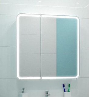 Зеркало-шкаф 80 "ELLIOTT" 800х800 подсветка, сенсор Континент