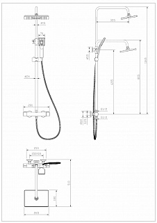 Душевая система ATLAS картр. d35 без излива 3506/С ARGO 41922 