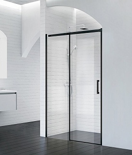 Дверь для душа BelBagno ACQUA-BF-1-130-C-Nero профиль черный