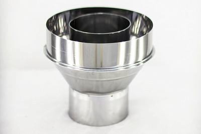 Конический старт-сэндвич- К-180 / 250 нерж 1мм (AISI 304) / нерж 0,5 мм