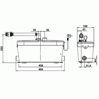 Насос SANIACCESS Pump (3 умыв.) Tmax=75°C, 5м?50м ?400Вт SFA