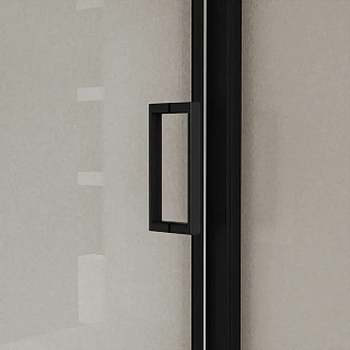 Дверь для душа VINCEA City VDS-5CT120CLB, 1200, черный, стекло прозрачное 5 мм