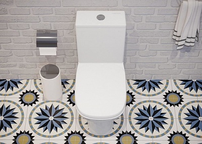 Унитаз-компакт "QUADRO SLIM"  в компл. мульти-лифт тонкая крышка (Самара)