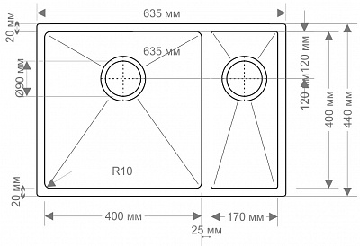 Кухонная мойка Seaman Eco Marino SME-635L