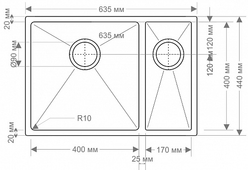 Кухонная мойка Seaman Eco Marino SME-635L