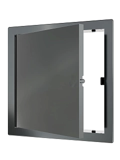 Сантехнические люки L1515N GRAY с магн. замком 150х150 (172х172) с фланцем (34)