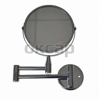 Зеркало косметическое настенное раздвижное н/ж хром (75270)