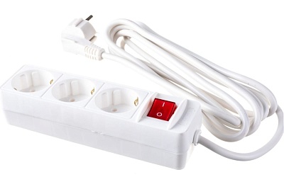 Удлинитель 3х3м с заземл. 16А IP20 3.5кВт ПВС с выкл. Союз 481S-8303 333364