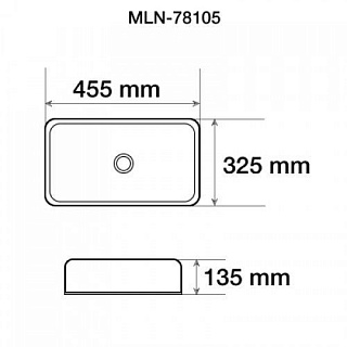 Умывальник фигурный 78105 MELANA