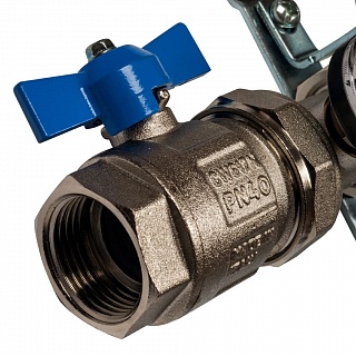 Коллектор 7-вых. нерж.ст. с кранами, терм., воздухоотв.. (SMS 0912 000007) STOUT