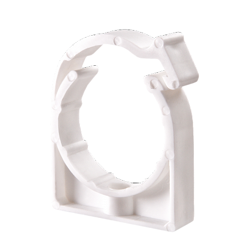 Зажим 32 с защелкой белый (50/500) ПРО АКВА (РА18912)