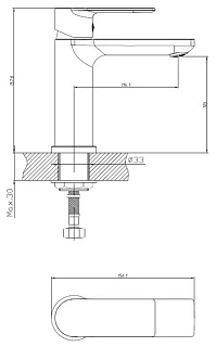Смеситель д/раковины Haiba хром с гиг.лейкой HB12505