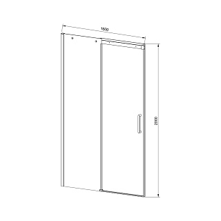 Дверь для душа VINCEA Dice VDS-4D160CLB, 1600, черный, стекло прозрачное