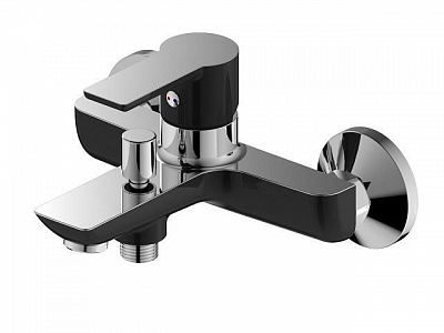 Смеситель д/ванны OLIMP  d35 черный/хром короткий излив 3505  ARGO 44114 ВЫГОДА!!