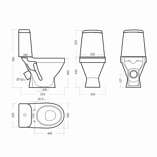 Унитаз-компакт "Лада" (эконом/стандарт) в комплекте(Самара)