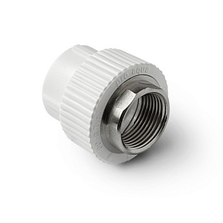 Переход 50*2"вн.рез.(под ключ) белый (2/12) ПРО АКВА (РА22523Р)