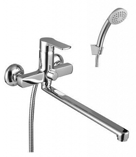 Смеситель д/ванны "PLUS GRACE" (1551С) 35 мм.плоск.излив 300мм дивертор керамич LEMARK  ВЫГОДА!!