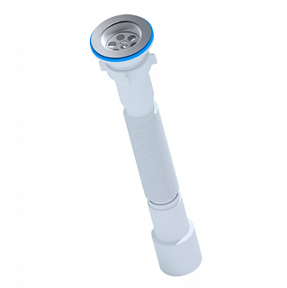 Сифон-гофра 1 1/4"х40/50 удлинённый (нерж. выпуск) Ани пласт G216 (50)