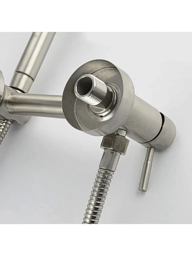 GFmark Смеситель гигиенический настенный САТИН из нержавеющей стали (2048) 