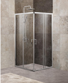 Ограждение душевое BELBAGNO UNIQUE-A-2-75/90-C-Cr  прозрачное стекло