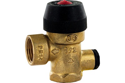 Клапан предохранительный 3 bar 1/2x1/2х1/4 д/систем отопления с вых. под манометр (SVS-0020-003015) STOUT