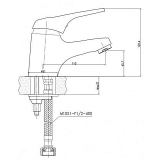 Смес д/раковины Kaiser Douglas (12022)