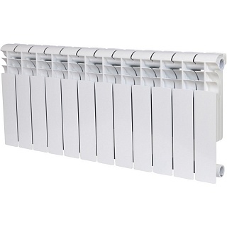 Радиатор бимет. Rommer Profi BM350 16сек (RAL9016)  