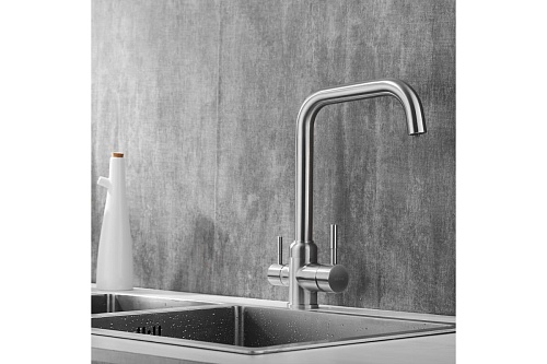 Смеситель д/кухни SHEVANIK с фильтром нерж  S268B