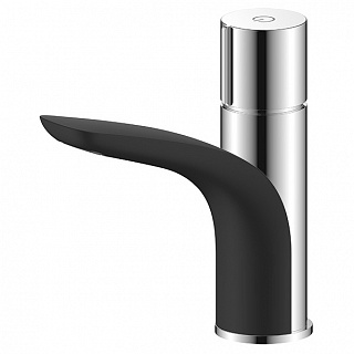 Смеситель д/умывальника GELIOS d33  3504L хром/черный ARGO 41794 АКЦИЯ