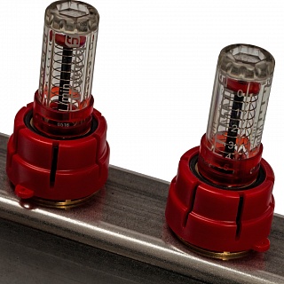 Коллектор 9-вых. нерж.ст. с расходомер. (SMS 0907 000009) STOUT