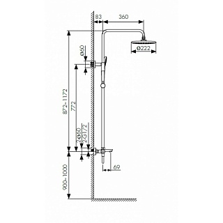 Душ. система KAISER Cezar  душевая система  с термостатом  (05182)