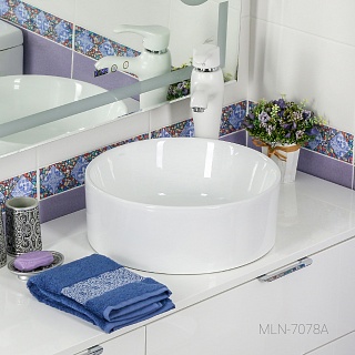 Умывальник фигурный 7078А (3015)  MELANA